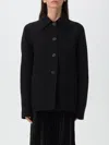 Jil Sander Single-breasted Cashmere Short Coat In Schwarz