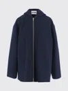 Jil Sander Women Navy Blue Wool Jacket, Xs Luxury Sweatshirts & Hoodies For Women Darveys In Blue