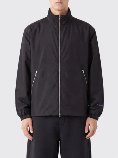 JIL SANDER JIL SANDER WATER-REPELLENT TECHNICAL FABRIC BOMBER JACKET WITH HIGH NECK AND LOGO,I59003002