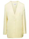 Jil Sander Yellow Split Back Blazer In Yellow