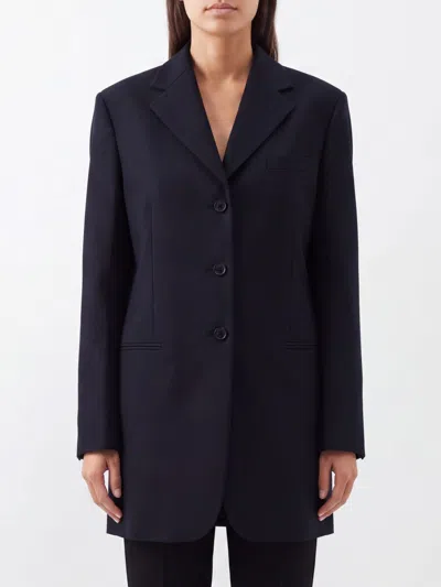 Jil Sander Wool And Mohair-blend Blazer In Blue