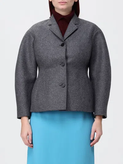 Jil Sander Jacket Woman Color Charcoal In Gray