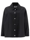 Jil Sander Women Black Cotton Windbreaker In 001