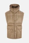 Jil Sander Sleeveless Padded Jacket In Brown