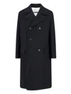 Jil Sander Long Length Double-breasted Jacket In Black