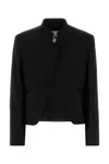 Jil Sander Wool Blazer Structured Silhouette Cropped Design In Black