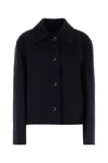 Jil Sander Wool Blazer With Collared Neck And Long Sleeves In Black