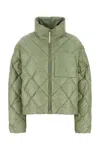 Jil Sander Women's Pastel Nylon Down Jacket In Green