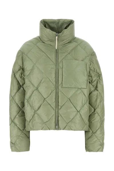 Jil Sander Pastel Green Nylon Down Jacket