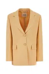 Jil Sander Oversized Blazer With Padded Shoulders And Long Sleeves In Orange