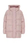 Jil Sander Pastel Pink Nylon Down Jacket In Pink