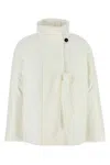 Jil Sander '155' Button Detail Down Jacket In White