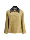 Jil Sander Linen Coated Sport Jacket In Beige