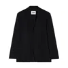 Jil Sander Wool Canvas Blazer In Black