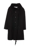 Jil Sander Logo Parka In Black