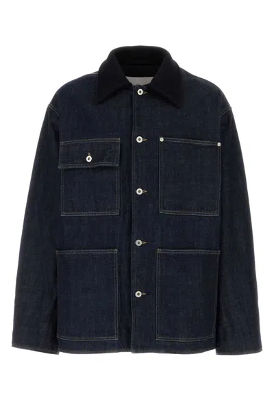 Jil Sander Denim Jacket With Chest Pockets And Collared Neck In Blue