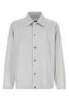 Jil Sander Light Grey Cotton Windbreaker In Gray
