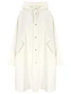 Jil Sander Logo-print Hooded Coat In White
