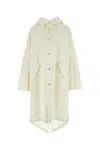 Jil Sander Adjustable Hemline Cotton Parka In White
