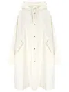 Jil Sander Logo-print Hooded Coat In White