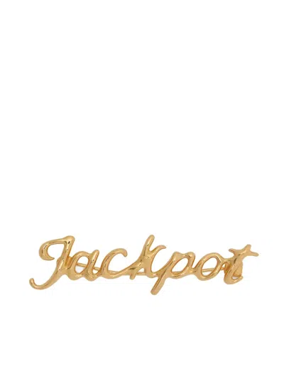 Jil Sander Jackpot Pin In Gold