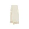 Jil Sander Jacquard Asymmetric Hem Wrap Midi Skirt