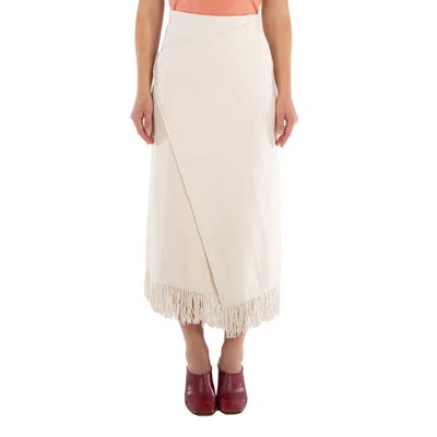 Jil Sander Jacquard Asymmetric Hem Wrap Midi Skirt, Brand Size 34 (us Size 2)
