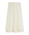 Jil Sander Floral-jacquard Midi Skirt In Coconut