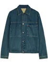 Jil Sander Denim Jacket Featuring Chest Pocket And Contrast Stitching