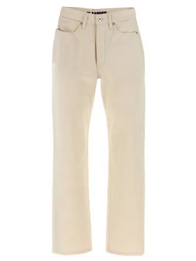 Jil Sander Japanese Raw Denim Jeans In Neutral