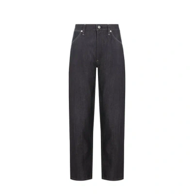 Jil Sander Raw Denim Jeans In Blue