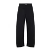 Jil Sander High Waist Wide Leg Trouser In Black