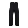Jil Sander High Waist Wide Leg Trouser In Black