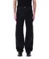 Jil Sander Blue Jeans With Belt Loops And Logo Patch On The Rear In Denim Man In Black