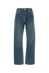 Jil Sander Slim Twist Jeans With Belt Loops In Blue
