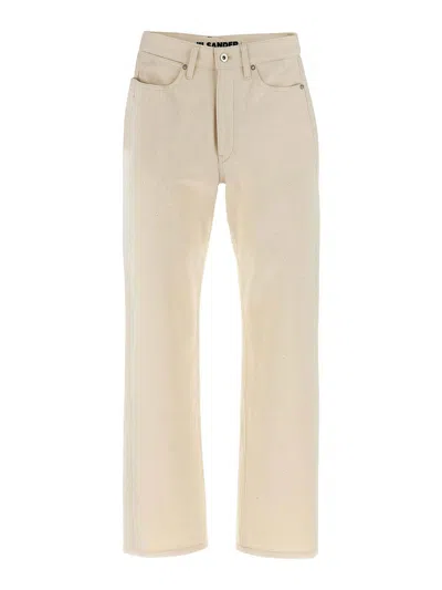 Jil Sander Japanese Denim Jeans In Brown