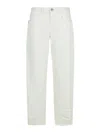 Jil Sander White Cotton Jeans In White