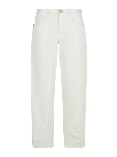 JIL SANDER WHITE COTTON JEANS