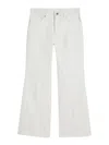 Jil Sander White Cotton Flared Jeans With Tailored Silhouette In White