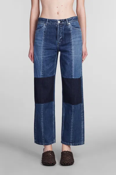 Jil Sander Straight-leg Cotton Trousers In Blue