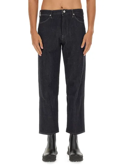 Jil Sander Contrast-stitching Cotton Jeans In Azul