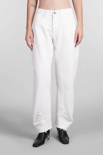 JIL SANDER JEANS IN WHITE COTTON