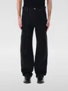 Jil Sander Blue Jeans With Belt Loops And Logo Patch On The Rear In Denim Man In Schwarz