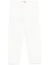 Jil Sander White Cotton Loose-fit Jeans In White
