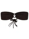 Jil Sander Strapless Bikini Top In Brown