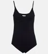 Jil Sander Jersey Bodysuit In Black