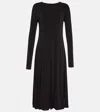 Jil Sander Jersey Midi Dress In Black