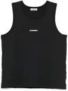 Jil Sander Black Active Jersey Tank Top In 黑色
