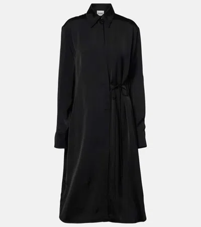 Jil Sander Jersey Polo Dress In Black