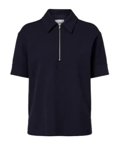 Jil Sander Jersey Polo Shirt In Black